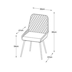 MILTON 5 MĖLYNA ergonomiškos formos minkšta kėdė virtuvei, valgomajam, svetainei