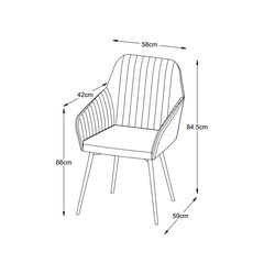 MELFORT 3 TAMSIAI RUDA minkšta kėdė, foteliukas valgomajam, virtuvei, svetainei, pietų, virtuvės stalui 