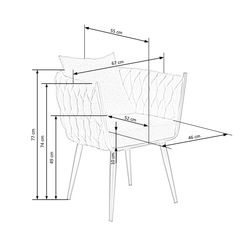 AIVARAS PILKA kėdė - fotelis, minkštas svetainės, valgomojo, vaikų kambario, prieškambario, biuro baldas